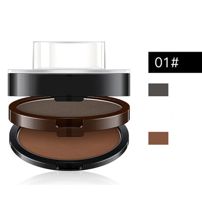 2-Color Waterproof Eyebrow Stamp Powder Kit