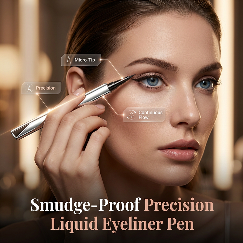 24-Hour Smudge-Resistant Liquid Eyeliner Pen with Precision